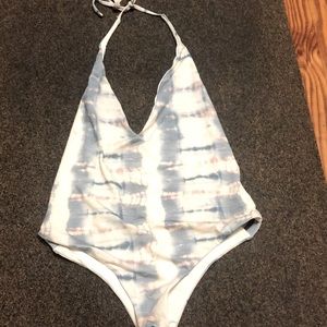 Vitamin A plunge one piece in tie die